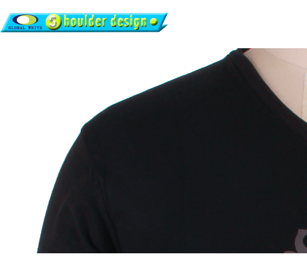 男士黑色印花V领短袖广告宣传T恤打底衫定制