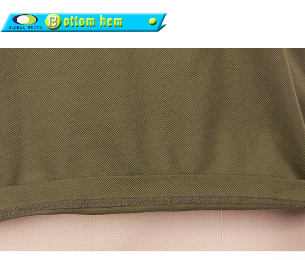 定做男士广告宣传衫军绿色刺绣翻领短袖T恤衫定制