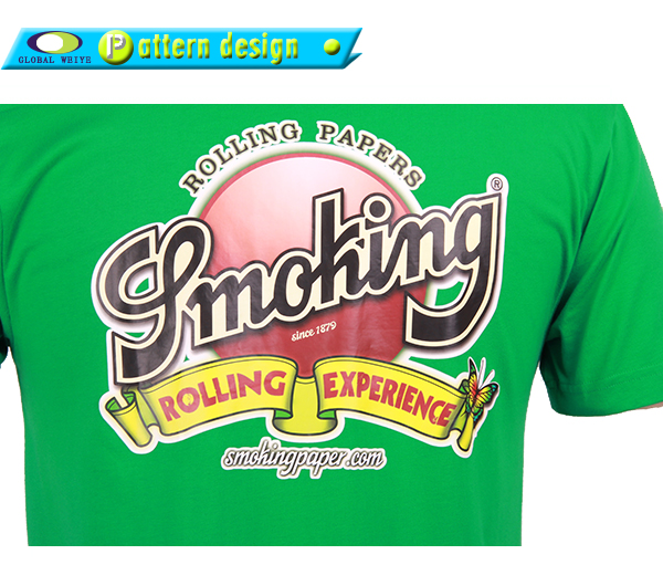 定做团体服绿色烫画圆领短袖广告宣传T恤衫定制