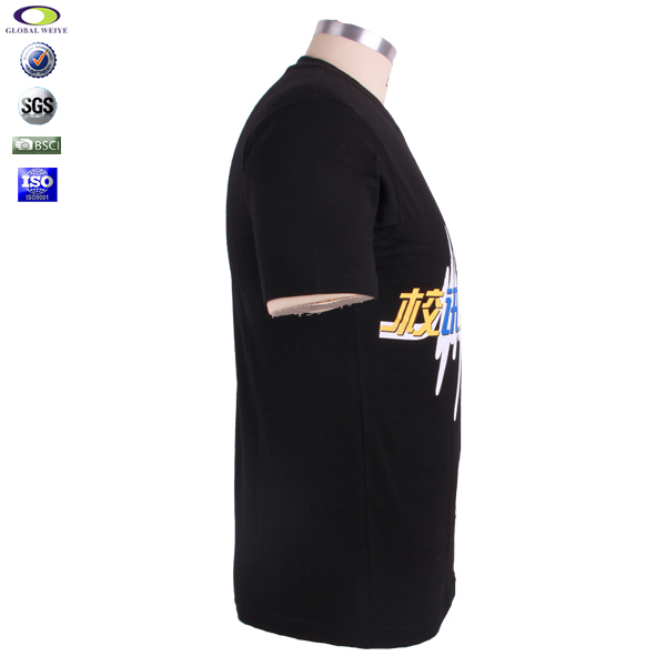 定做黑色团体工作服圆领短袖定制印logo广告宣传T恤衫订制