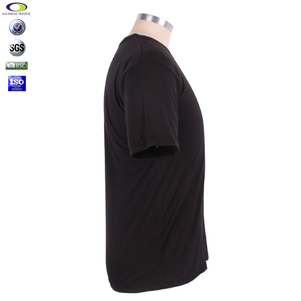 订制男士广告宣传衫黑色金粉印圆领短袖T恤衫定制厂家