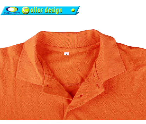 男士团队广告宣传衫橙色翻领烫画短袖Polo衫工作服定制工厂
