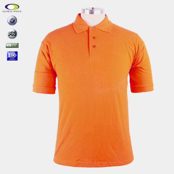 男士团队广告宣传衫橙色翻领烫画短袖Polo衫工作服定制工厂