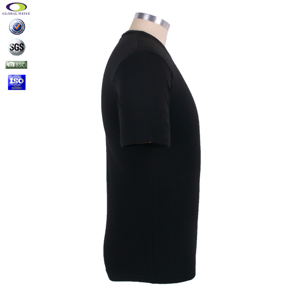 男士团队广告宣传衫黑色圆领修身印花短袖工作服定制工厂