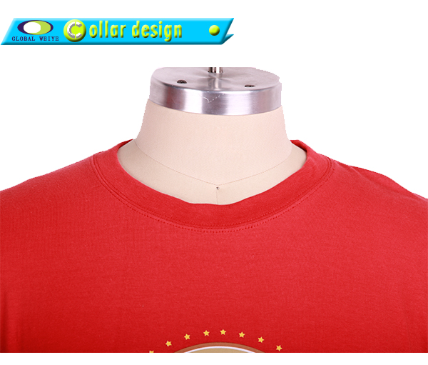 男士团队广告宣传衫红色圆领印花短袖T恤衫工作服定制工厂