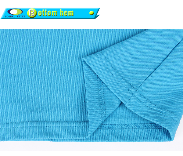 女士团队广告宣传衫蓝色翻领印花短袖Polo衫工作服定制厂家