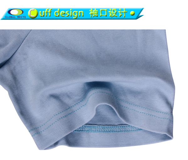 男士团队广告衫浅蓝色圆领印花短袖T恤衫工作服定制厂家