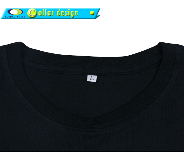 男士广告宣传衫黑色字母印花圆领短袖T恤定制