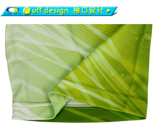 定做男士全涤绿黑拼接刺绣POLO衫翻领短袖T恤