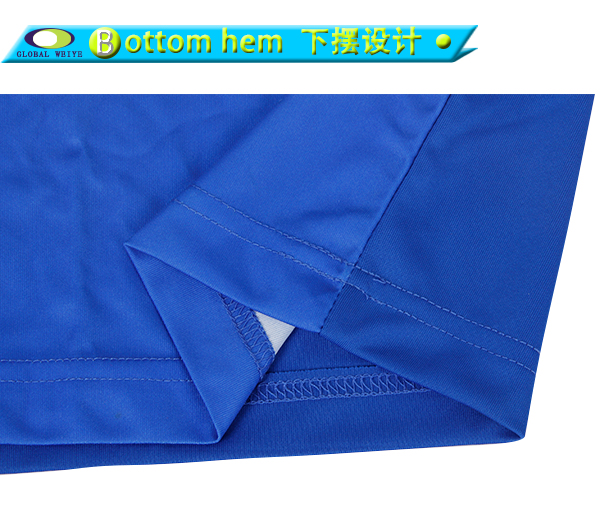 定做男士全涤蓝色刺绣热升华POLO衫翻领短袖T恤