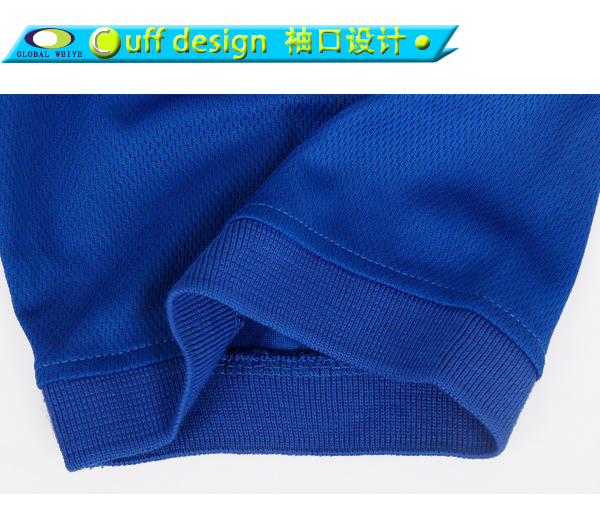 男士全涤蓝色空白POLO衫翻领短袖T恤衫定制厂家