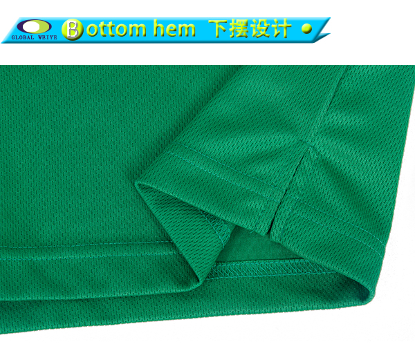 定制男士全涤绿色空白POLO衫翻领短袖T恤衫