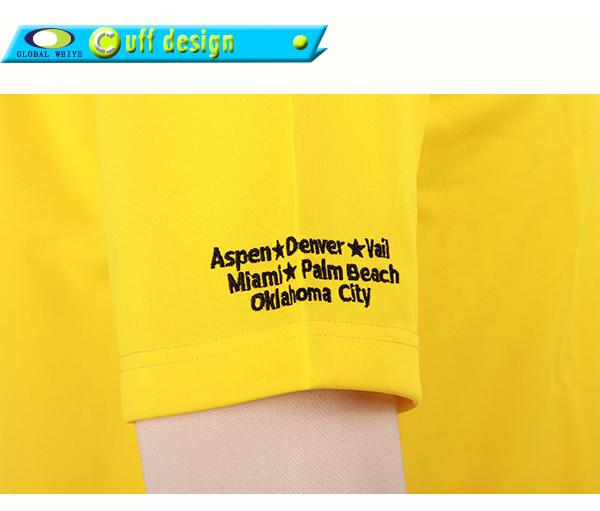 男士全涤黄色刺绣POLO衫翻领短袖T恤衫工作服定制