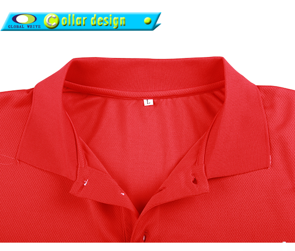 男士全涤红色刺绣POLO衫翻领短袖T恤衫工作服定制