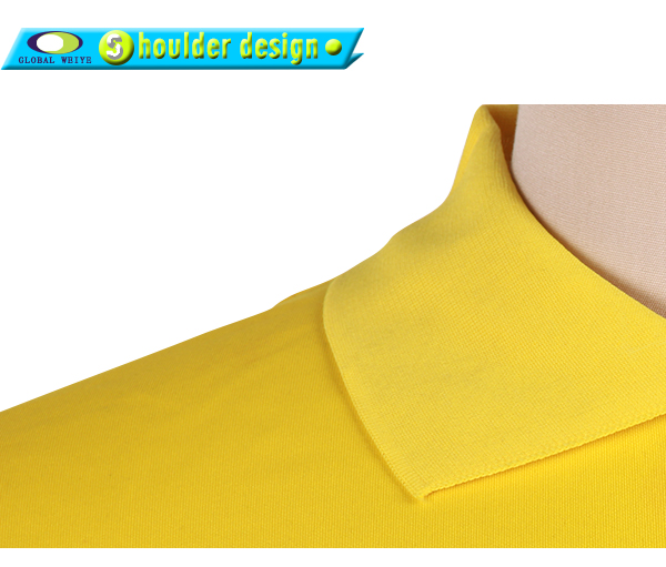 男士全涤黄色刺绣POLO衫翻领短袖T恤衫工作服定制