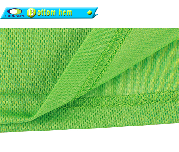 男士全涤网眼异色领POLO衫绿色翻领短袖T恤衫订制