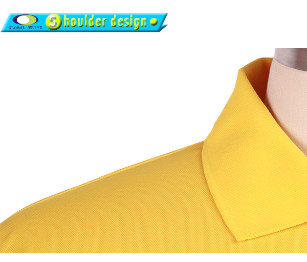 订制男士黄色POLO衫翻领刺绣短袖T恤衫定制工厂