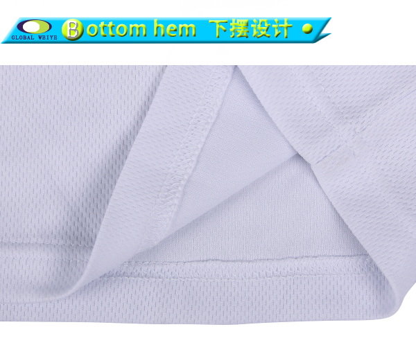 定制男士圆领白色空白网眼短袖T恤衫定制厂家