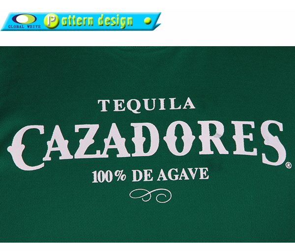 定制男士绿色全涤立领印花短袖T恤衫定制印logo