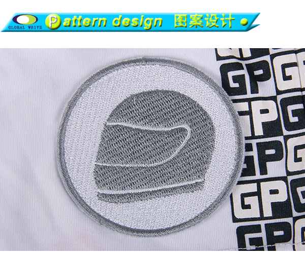 定制男士白色全涤圆领印花宣传摩托车赛短袖T恤衫定制工厂