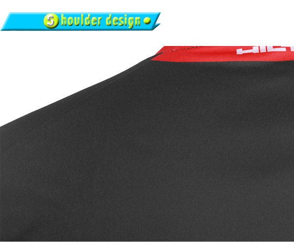 定制男士黑红拼接全涤热升华圆领短袖T恤衫定制厂家