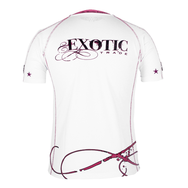 定制男士白色全涤网眼印花圆领短袖T恤衫