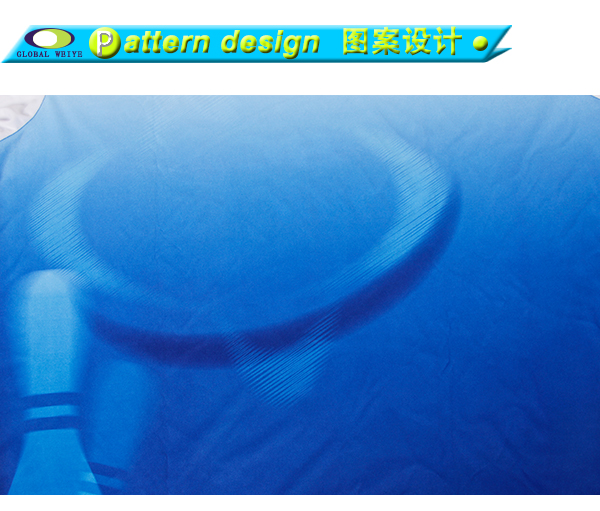 定制全涤男士蓝白拼接热升华印花V领短袖T恤衫