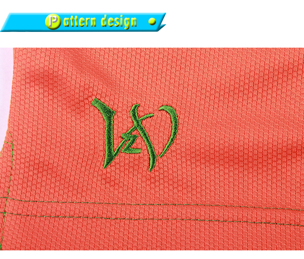 橙色全涤圆领刺绣T恤男短袖T恤衫团服定制